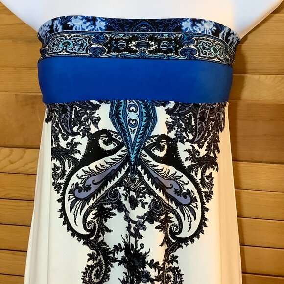 Venus Tube Dress Small White / Blue - Picture 2 of 10